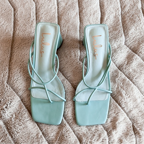 Lulus Shoes - Lulus Jocelynn Aqua Strappy High Heel Sandals